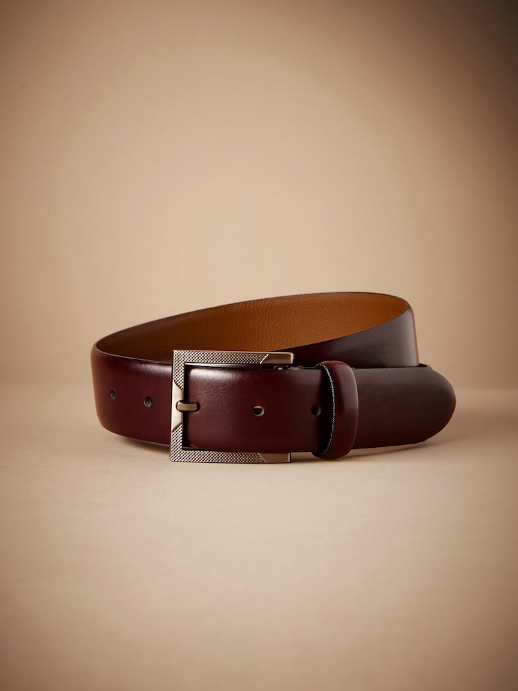 Brown Signature Stitch Detail Casual Belt - Image 1 of 3