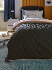 Black Quilted Super Soft Fleece Throw Blanket - Image 1 of 4