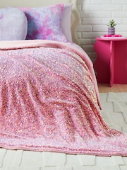 Pink Sequin Super Soft Fleece Throw Blanket - Image 1 of 2