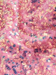 Pink Sequin Super Soft Fleece Throw Blanket - Image 6 of 7