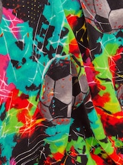 Multi Bright Football Super Soft Fleece Throw Blanket - Image 3 of 4