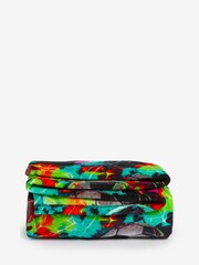 Multi Bright Football Super Soft Fleece Throw Blanket - Image 4 of 4