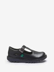 Kickers Black Junior T Leather Shoes - Image 1 of 9