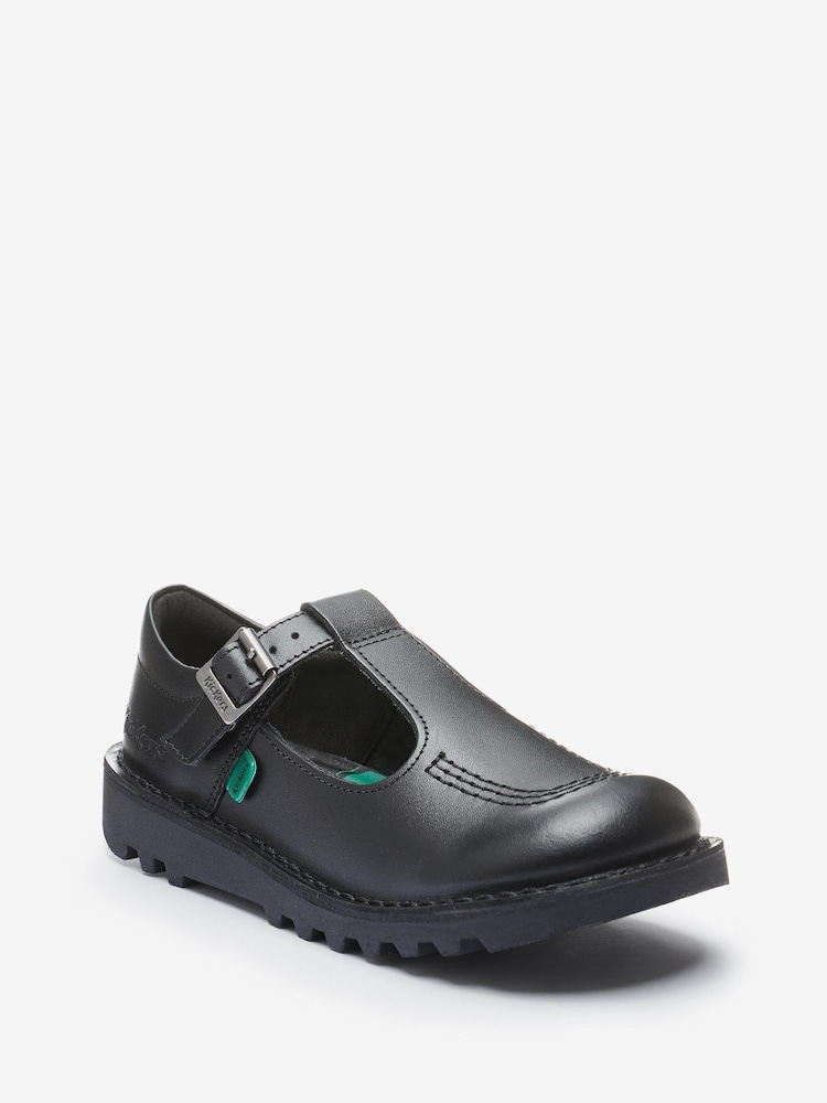 Kickers Black Junior T Leather Shoes - Image 2 of 9