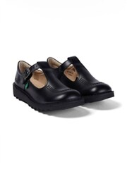 Kickers Black Junior T Leather Shoes - Image 3 of 9