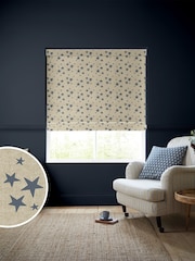 Emily Bond Indigo Blue 100% Cotton St Maws Made to Measure Roman Blinds - Image 1 of 6
