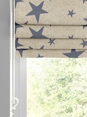 Emily Bond Indigo Blue 100% Cotton St Maws Made to Measure Roman Blinds - Image 2 of 6