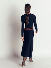 Boden Contrast Tipped Knitted Dress - Image 2 sur 6