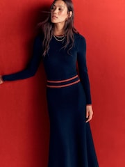 Boden Contrast Tipped Knitted Dress - Image 4 sur 6