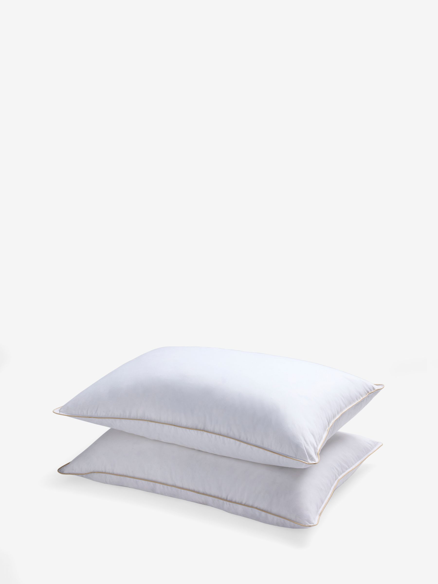 Buy Set of Super Firm 100% Cotton Goose Feather and Down Pillows