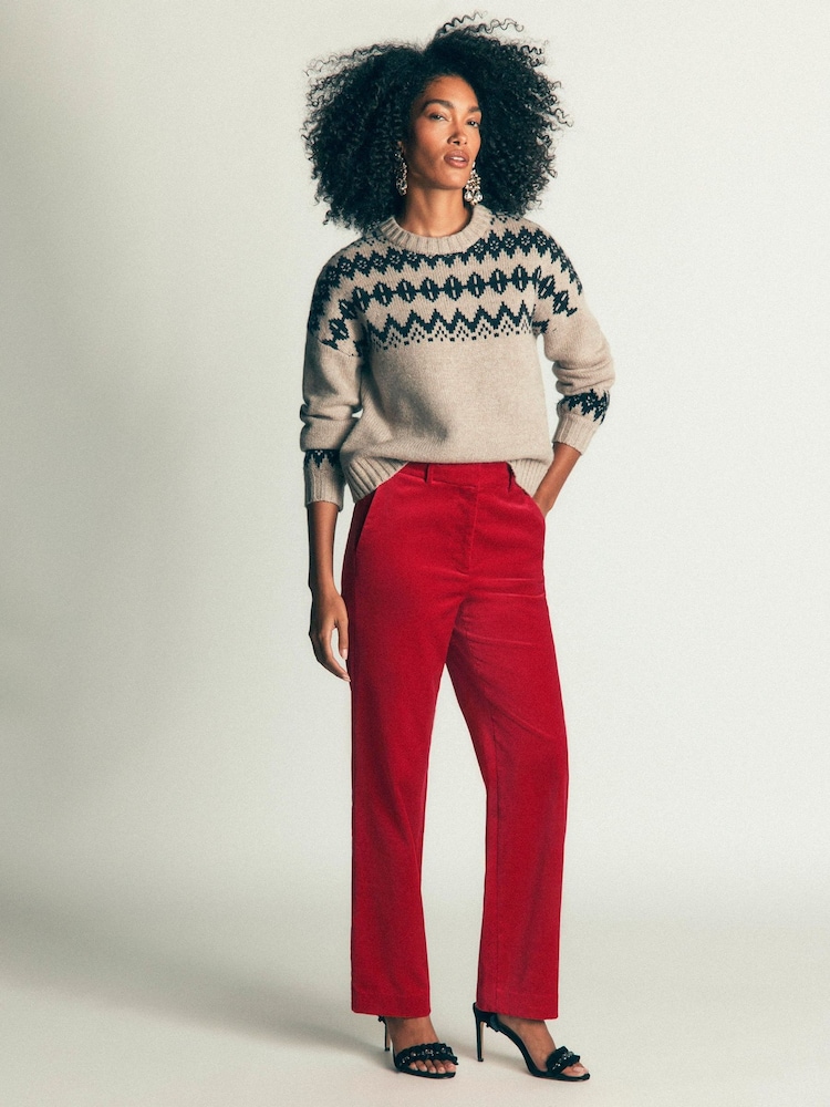 Boden Red Canonbury Velvet Trousers - Image 1 of 6