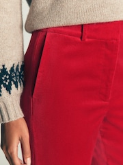 Boden Red Canonbury Velvet Trousers - Image 4 of 6