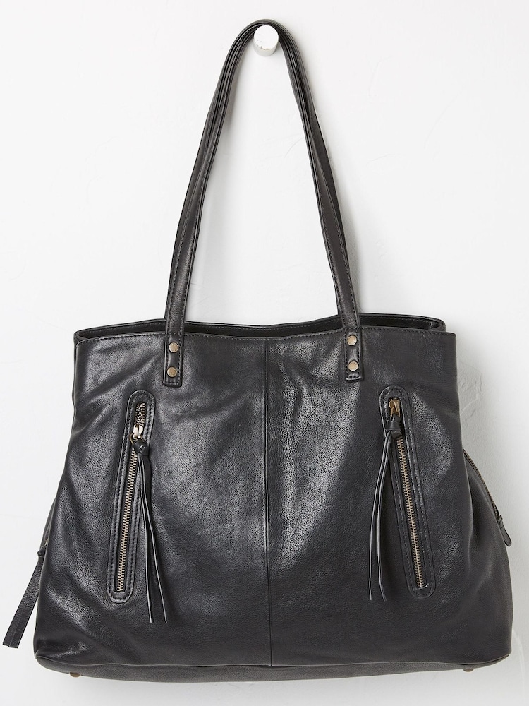 FatFace Black The Juniper Multi Compartment Zip Tote - Image 1 of 5 FatFace Black The Juniper Multi Compartment Zip Tote - Image 1 of 5