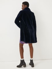 FatFace Blue Freya Faux Fur Long Coat - Image 2 of 4