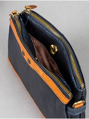Azul - Bolsa transversal Hartsop com zíper Lakeland Leather - Imagem 4 de 7