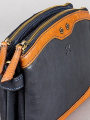 Azul - Bolsa transversal Hartsop com zíper Lakeland Leather - Imagem 5 de 7