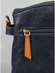 Azul - Bolsa transversal Hartsop com zíper Lakeland Leather - Imagem 6 de 7