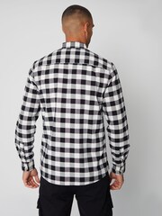 Threadbare Black 100% Cotton Long Sleeve Check Shirt - Image 2 of 4