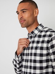 Threadbare Black 100% Cotton Long Sleeve Check Shirt - Image 4 of 4