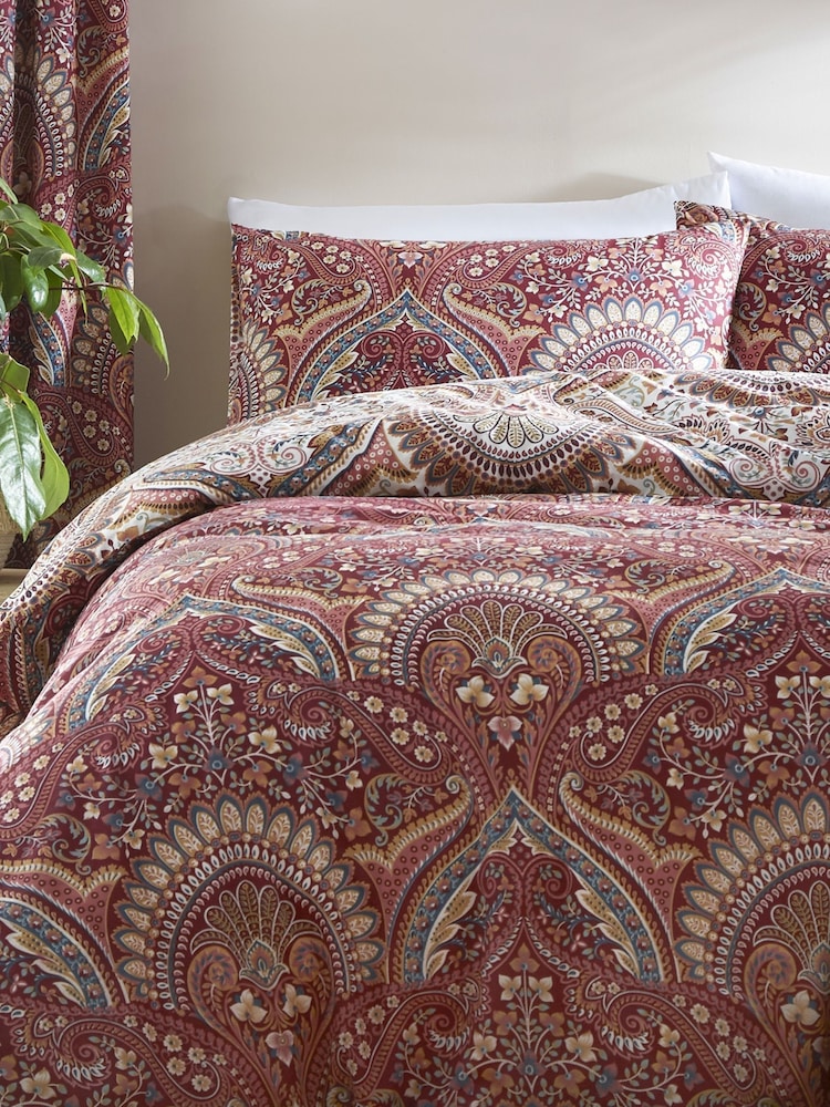 Dreams & Drapes White Palais Damask Duvet Cover and Pillowcase Set - Image 1 of 4