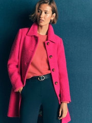 Boden Pink Aylesford Wool Blend Coat - Image 1 of 6