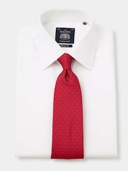 Savile Row Company Classic Fit Non-Iron Single Cuff 100% Cotton White Shirt - Image 4 of 4