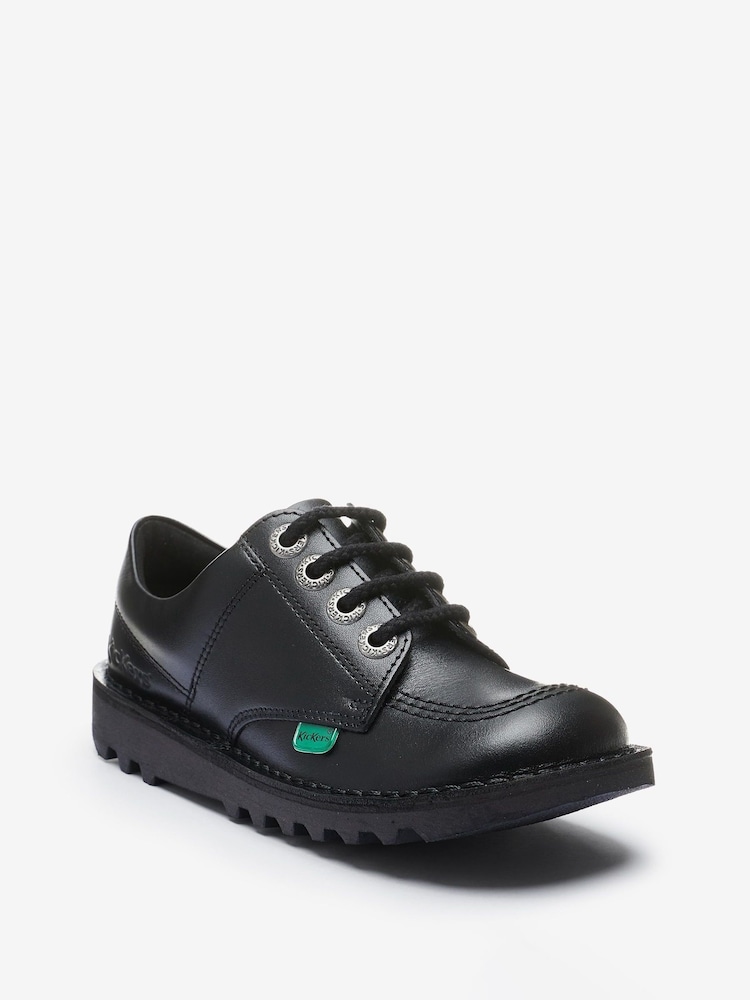 Kickers Black Junior Lo Leather Shoes - Image 2 of 8