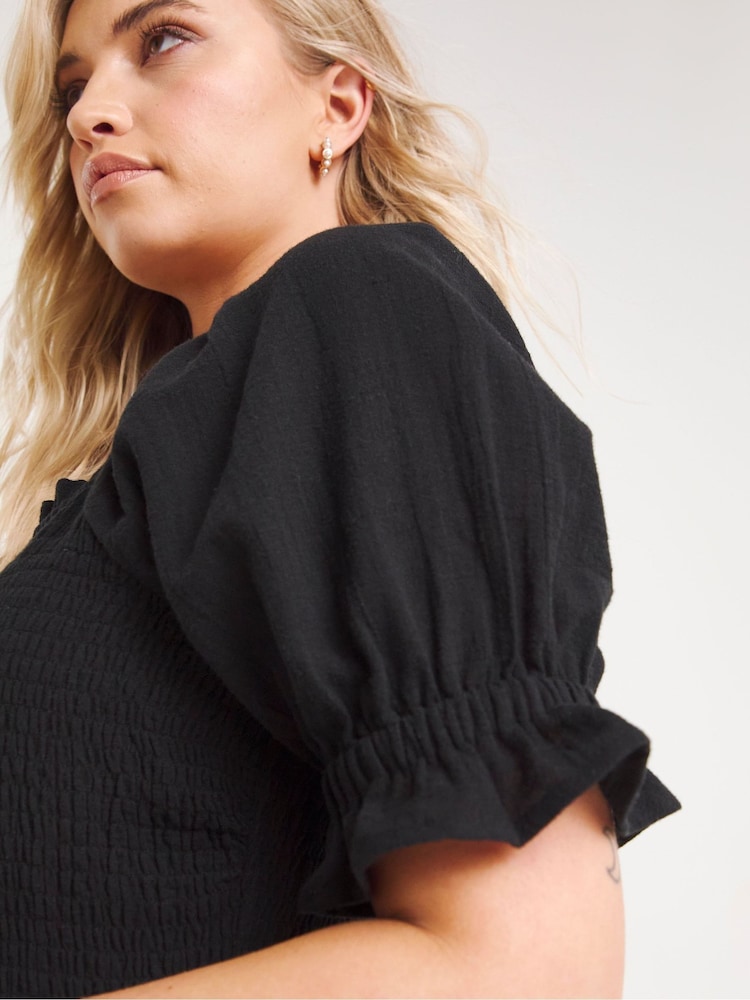 Simply Be Black Linen Look Jumpsuit - Image 4 of 4 Simply Be Black Linen Look Jumpsuit - Image 4 of 4