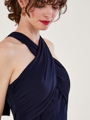 Monsoon Blue Clo Crossover Maxi Dress - Image 3 of 5