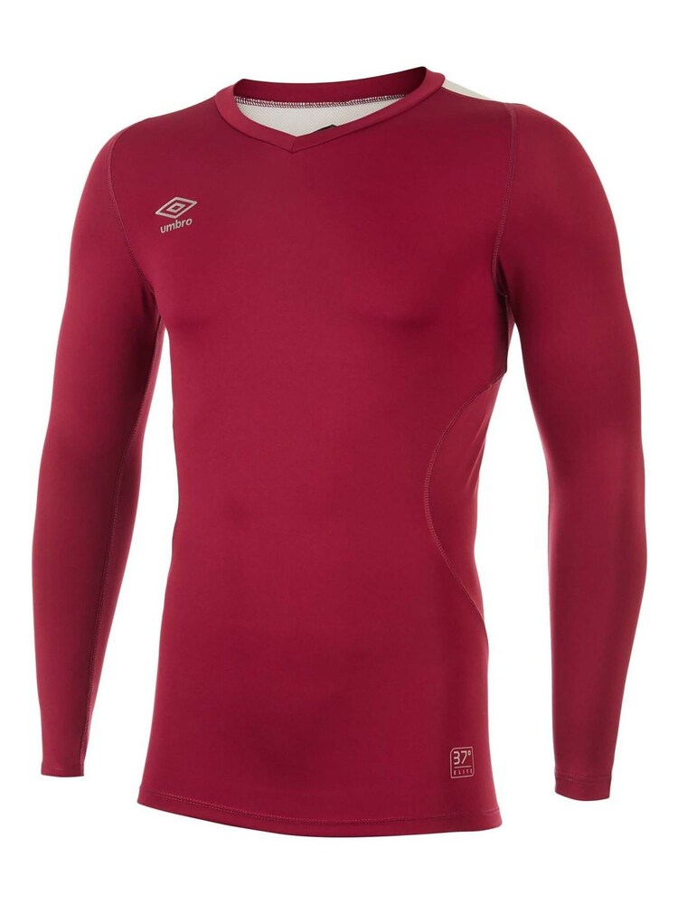 Umbro Red Chrome Long Sleeve Elite V-Neck Baselayer - Image 1 of 1