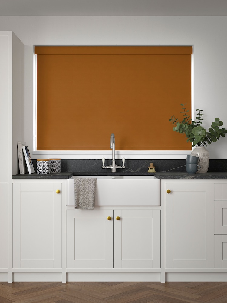 Terracotta Orange Glow Made to Measure Blackout Roller Blind - Image 2 of 6