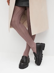 Pink Patterned Tights 1 Pack - Image 1 of 2
