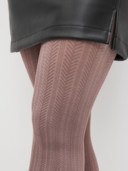 Pink Patterned Tights 1 Pack - Image 2 of 2