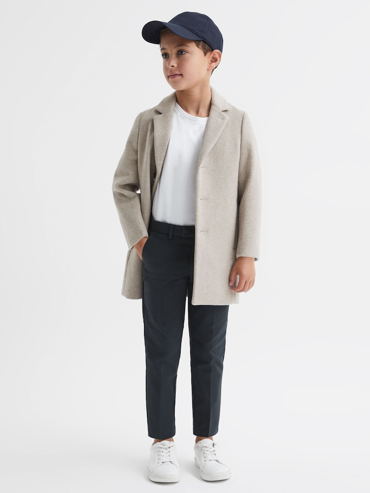 Reiss Steel Blue Eastbury Junior Slim Fit Tapered Chinos - Image 1 of 8