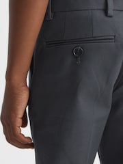 Reiss Steel Blue Eastbury Junior Slim Fit Tapered Chinos - Image 7 of 8