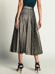 Boden Gold Aya Jacquard Skirt - Image 3 of 6