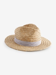 Natural Straw Seagrass Straw Panama Style Hat - Image 2 of 3
