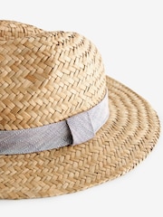 Natural Straw Seagrass Straw Panama Style Hat - Image 3 of 3
