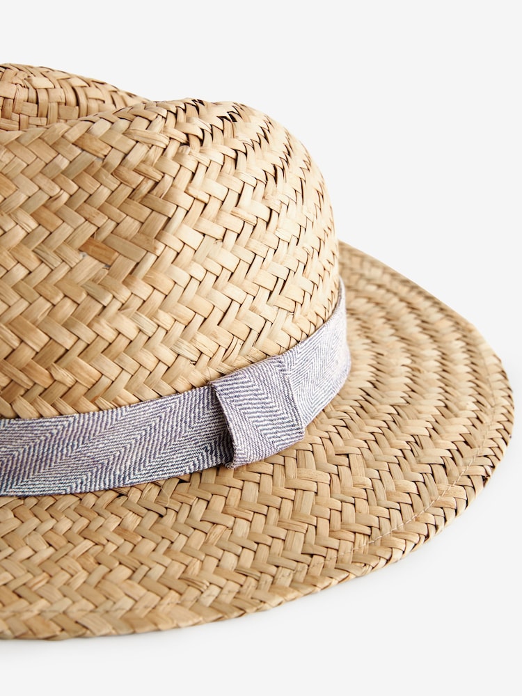 Natural Straw Seagrass Straw Panama Style Hat - Image 3 of 3