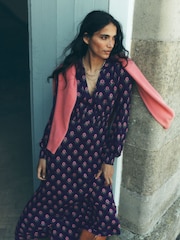 Boden Blue Georgia Jersey Midi Dress - Image 1 of 7