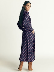 Boden Blue Georgia Jersey Midi Dress - Image 4 of 7