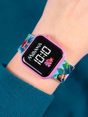 Peers Hardy Pink Moana Led Display Watch With Silicone Character Strap - Image 1 of 5