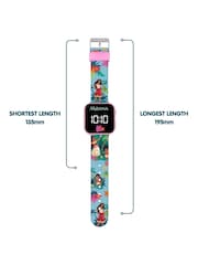 Peers Hardy Pink Moana Led Display Watch With Silicone Character Strap - Image 4 of 5