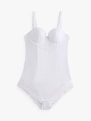 White Firm Tummy Control Cupped Lace Body - Image 5 of 6