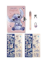 Peers Hardy Pink Disney Stitch Stationery Set With Diary and Magic Pen - Image 1 of 2