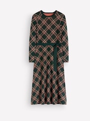 Verde - Boden Crew Neck Midi Jacquard Dress - Imaginea 7 din 7