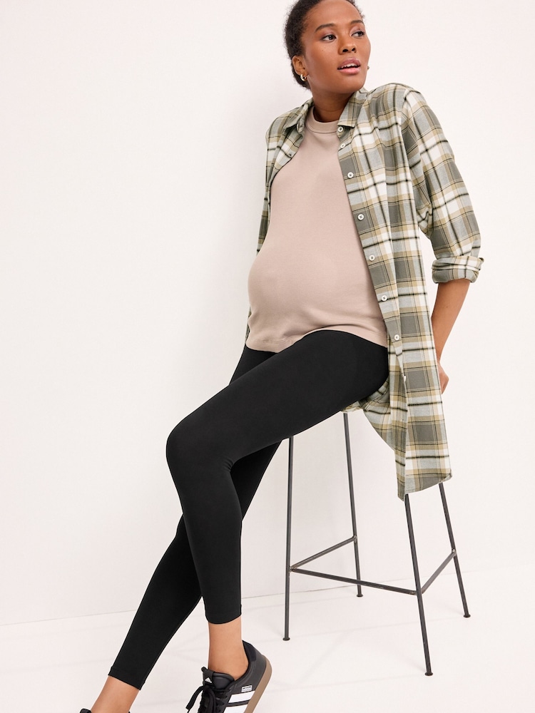 Black Maternity Essential Leggings - Image 1 of 7