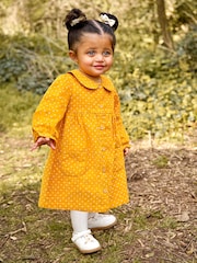 JoJo Maman Bébé Mustard Yellow Cord Shirt Dress - Image 1 of 3