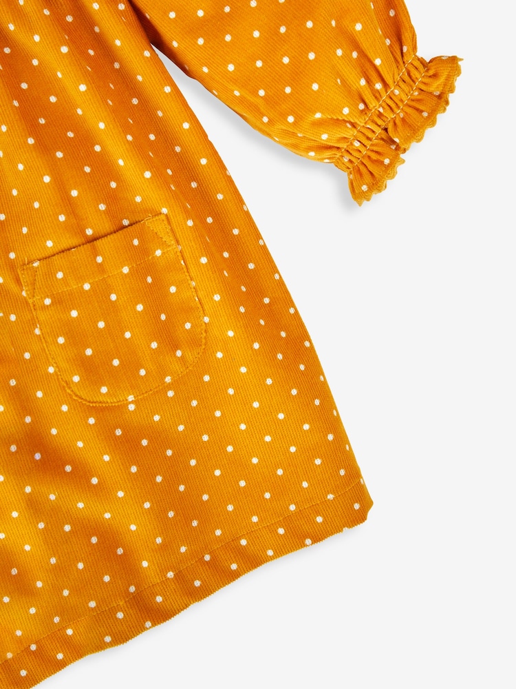 JoJo Maman Bébé Mustard Yellow Cord Shirt Dress - Image 3 of 3