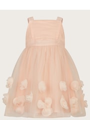 Monsoon Pink Baby Serenata Rose 3D Dress - Image 1 of 4